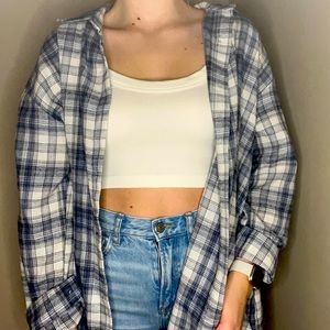 Blue/White Flannel